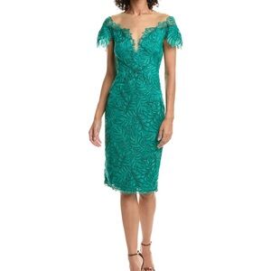 Tadashi Shoji Green Lace Dress